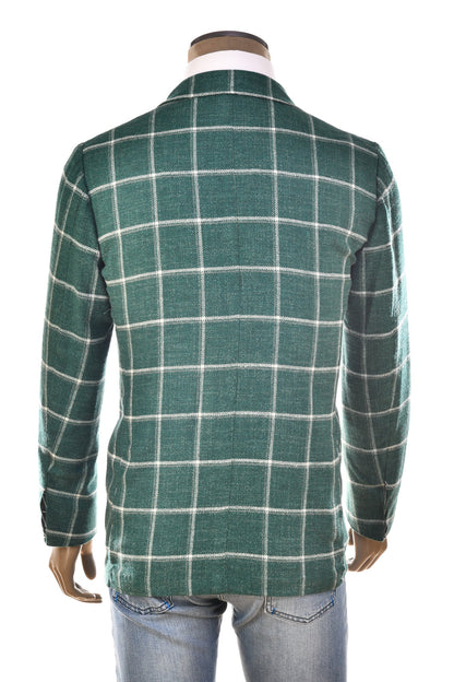 Sartorio Windowpane Virgin Wool-Silk Sport Jacket