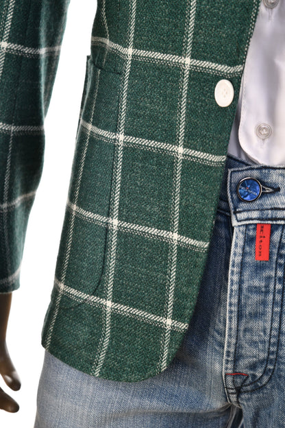 Sartorio Windowpane Virgin Wool-Silk Sport Jacket