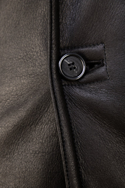 Hettabretz Leather Shearling Overcoat