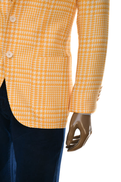 Sartorio Prince of Wales Silk-Linen Sport Jacket