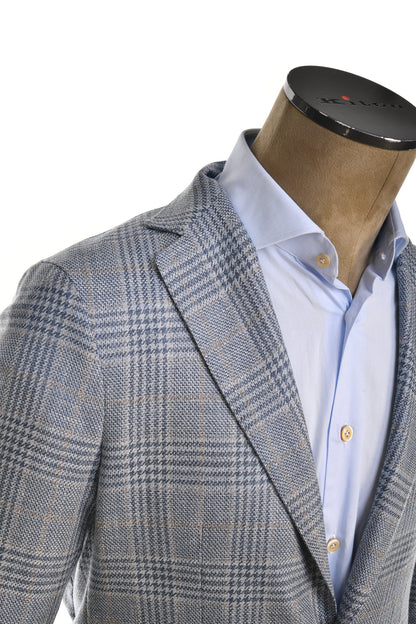 Sartorio Prince of Wales Wool-Silk Sport Jacket