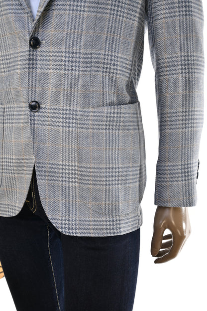 Sartorio Prince of Wales Wool-Silk Sport Jacket