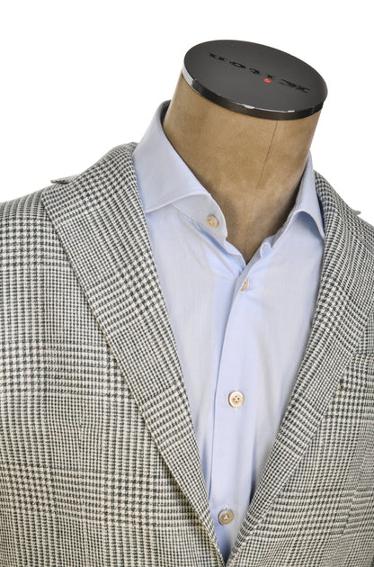Sartorio Prince of Wales Linen-Cotton Sport Jacket