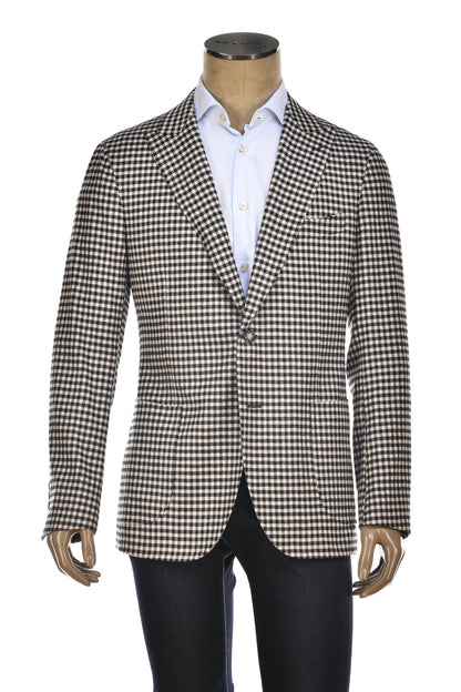 Carlo Barbera Shepherd Check Wool-Cashmere Sport Jacket