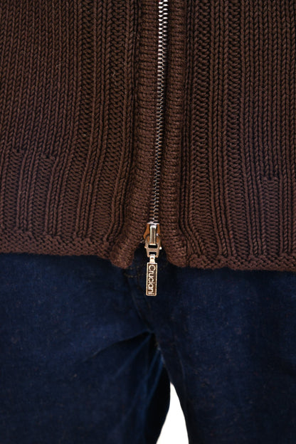 Cruciani Cotton Zip-Up Sweater