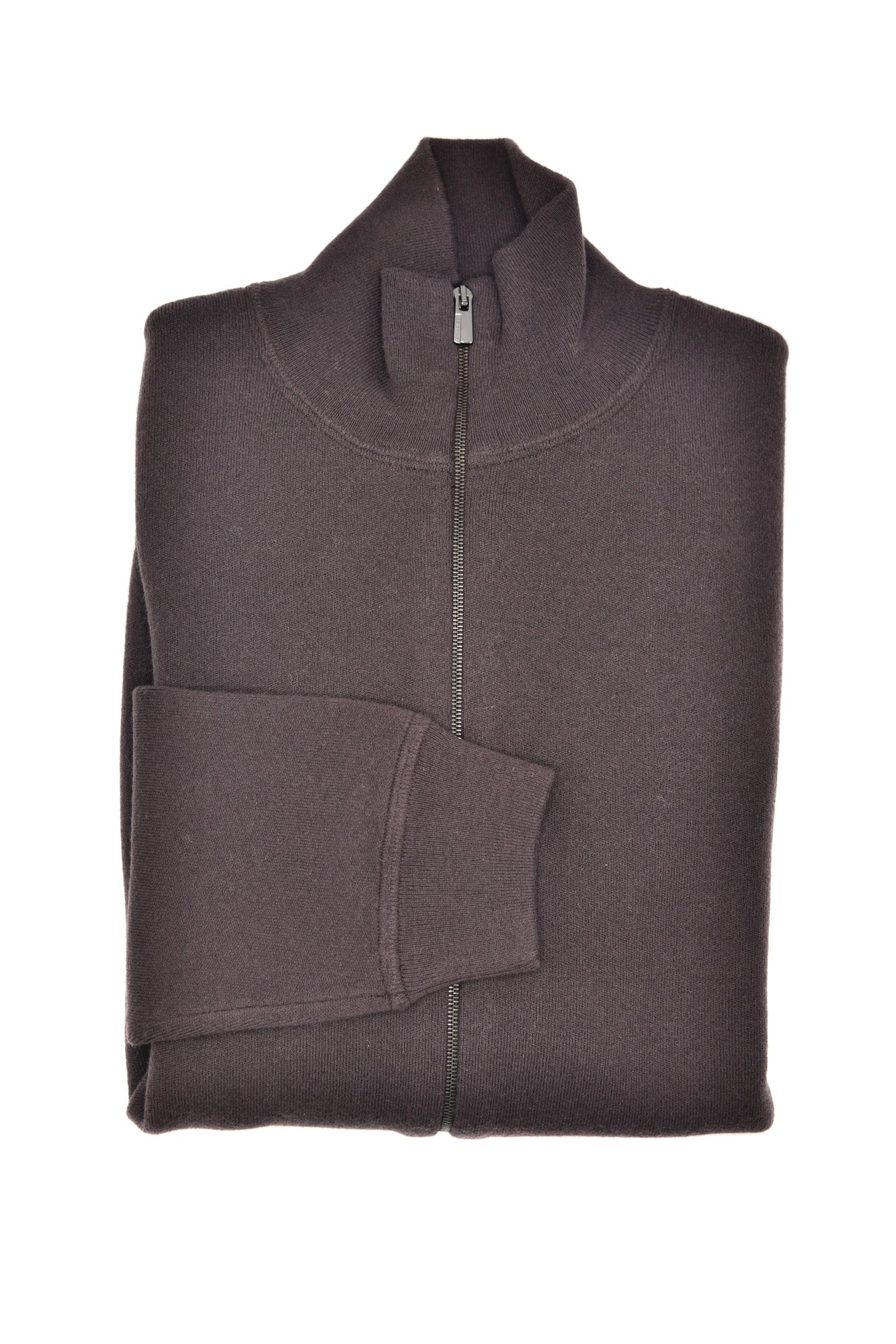 Manrico Cashmere Mock Neck Reversible Zip-Up Sweater