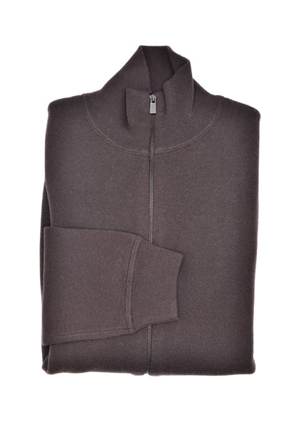 Manrico Cashmere Mock Neck Reversible Zip-Up Sweater