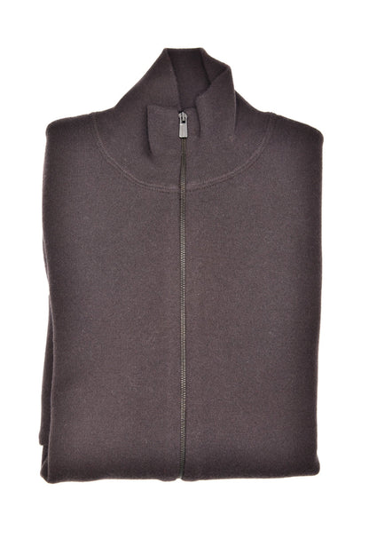 Manrico Cashmere Mock Neck Reversible Zip-Up Sweater