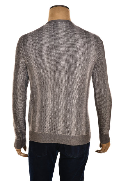 Manrico Striped Cashmere V-Neck Sweater