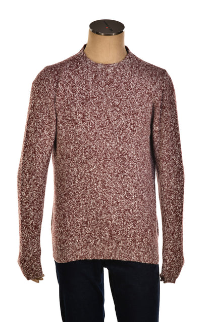 Fedeli Wool-Cashmere Marled Crewneck Knit Sweater