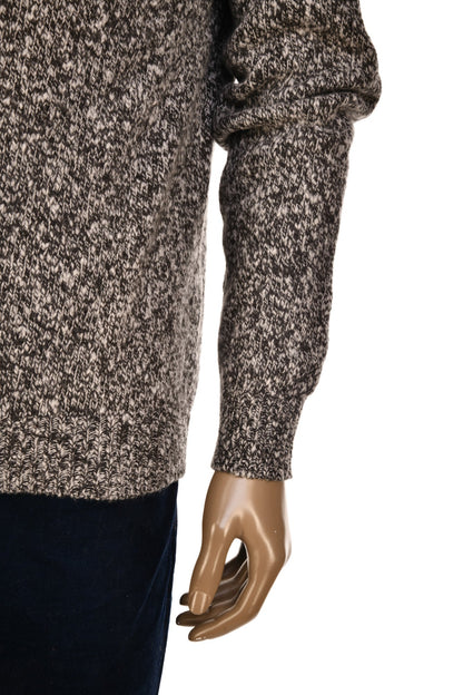 Fedeli Wool-Cashmere Marled Crewneck Knit Sweater