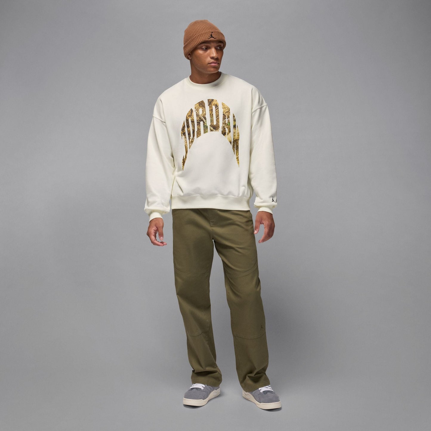 Air Jordan Mens French Terry Realtree Crewneck - Sail