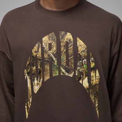 Air Jordan Mens French Terry Realtree Crewneck - Baroque Brown
