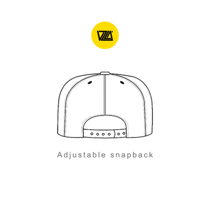 VZLA Heather Black Flat Bill Snapback Hat