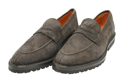 Andrea Ventura Norvegese Mocassino Adler Solid Suede Penny Loafers