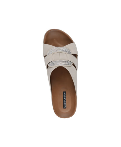 Women's Betsy Nude Embellished Comfort Sandals