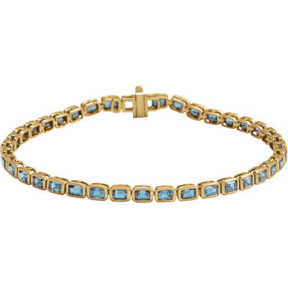 Azur Émeraude Topaz Line Bracelet