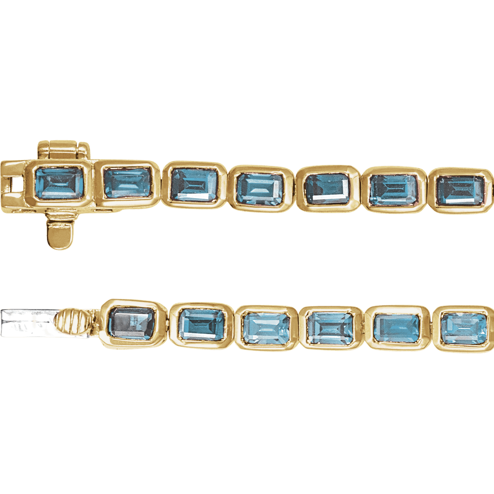 Azur Émeraude Topaz Line Bracelet