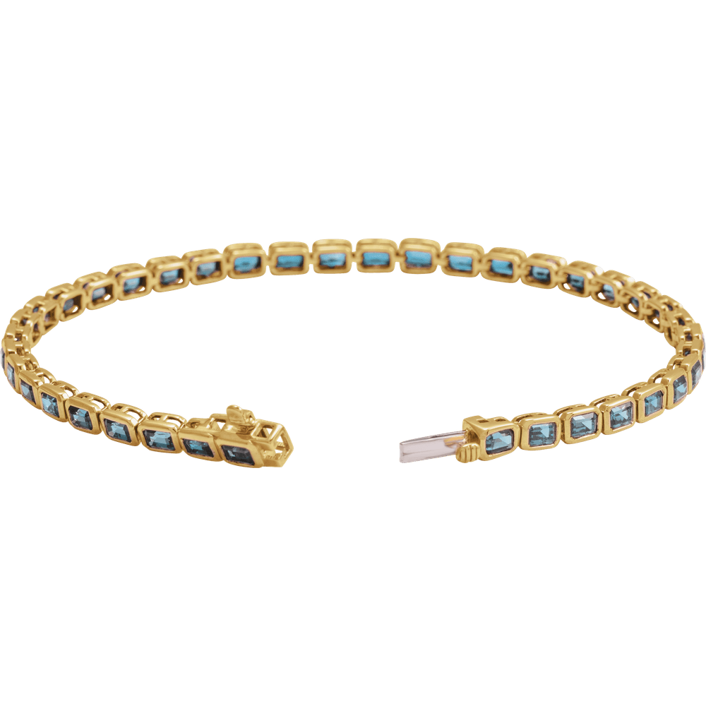 Azur Émeraude Topaz Line Bracelet