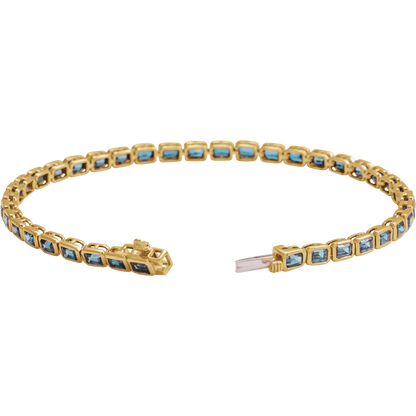Azur Émeraude Topaz Line Bracelet