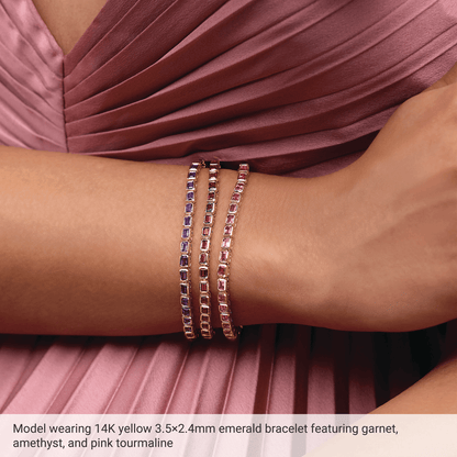 Azur Émeraude Topaz Line Bracelet