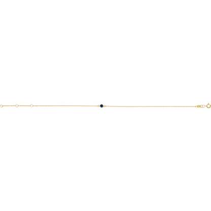 Élise Rouge 14K Yellow Gold Natural Sapphire Bezel Bracelet
