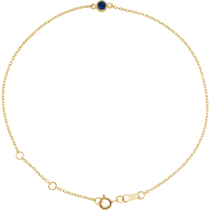 Élise Rouge 14K Yellow Gold Natural Sapphire Bezel Bracelet
