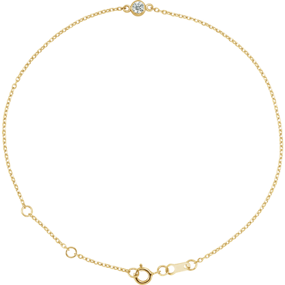 Élise Rouge 14K Yellow Gold Natural Diamond Bezel Bracelet