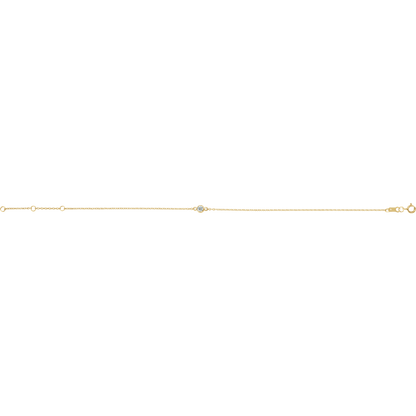 Élise Rouge 14K Yellow Gold Natural Diamond Bezel Bracelet