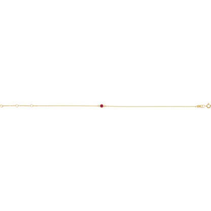 Élise Rouge 14K Yellow Gold Natural Ruby Bezel Bracelet