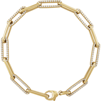 Aurelia Noéline 14K Yellow Gold/ Vermeil 1 CTW Natural Diamond Link Bracelet