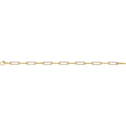 Aurelia Noéline 14K Yellow Gold/ Vermeil 1 CTW Natural Diamond Link Bracelet