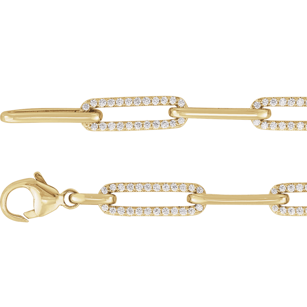 Aurelia Noéline 14K Yellow Gold/ Vermeil 1 CTW Natural Diamond Link Bracelet