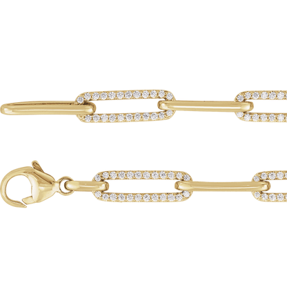 Aurelia Noéline 14K Yellow Gold/ Vermeil 1 CTW Natural Diamond Link Bracelet