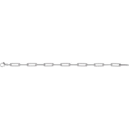Aurelia Noéline 14K White Gold 1 CTW Natural Diamond Link Bracelet