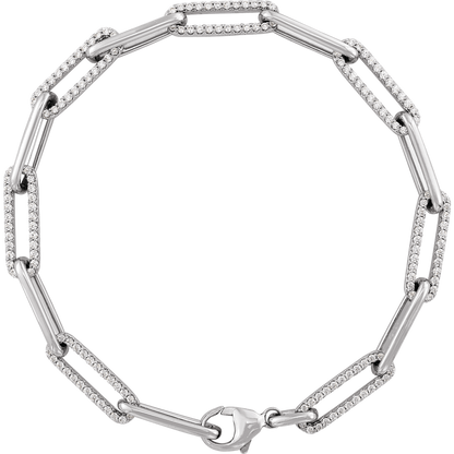Aurelia Noéline 14K White Gold 1 CTW Natural Diamond Link Bracelet