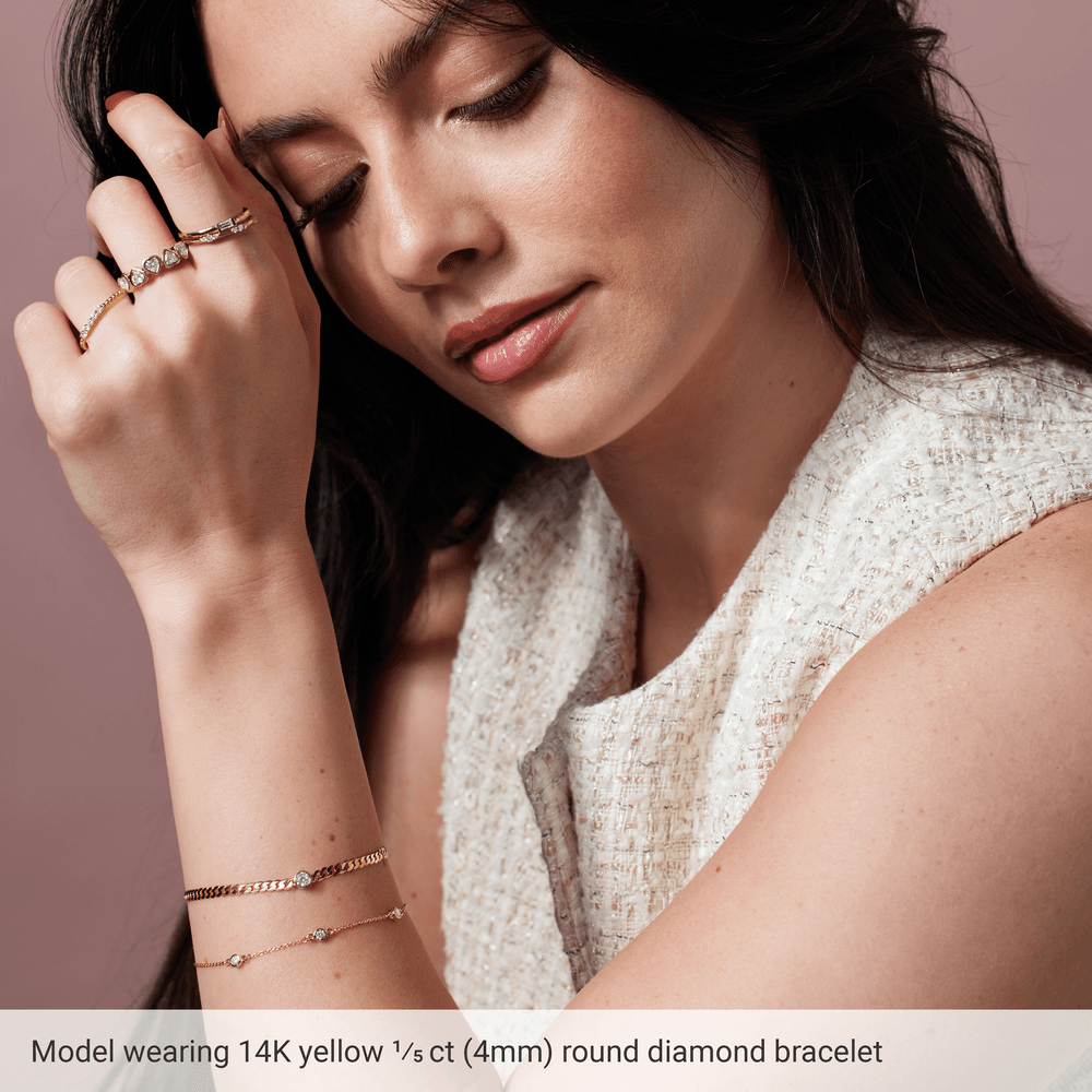 Noéline Pavé 14K Yellow Gold Natural Diamond Link Bracelet