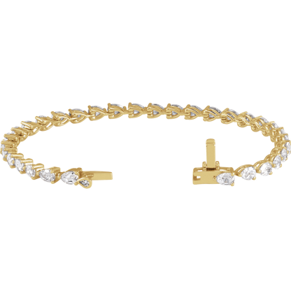Rivière Élégance Diamond Bracelet 14K White & Yellow Gold