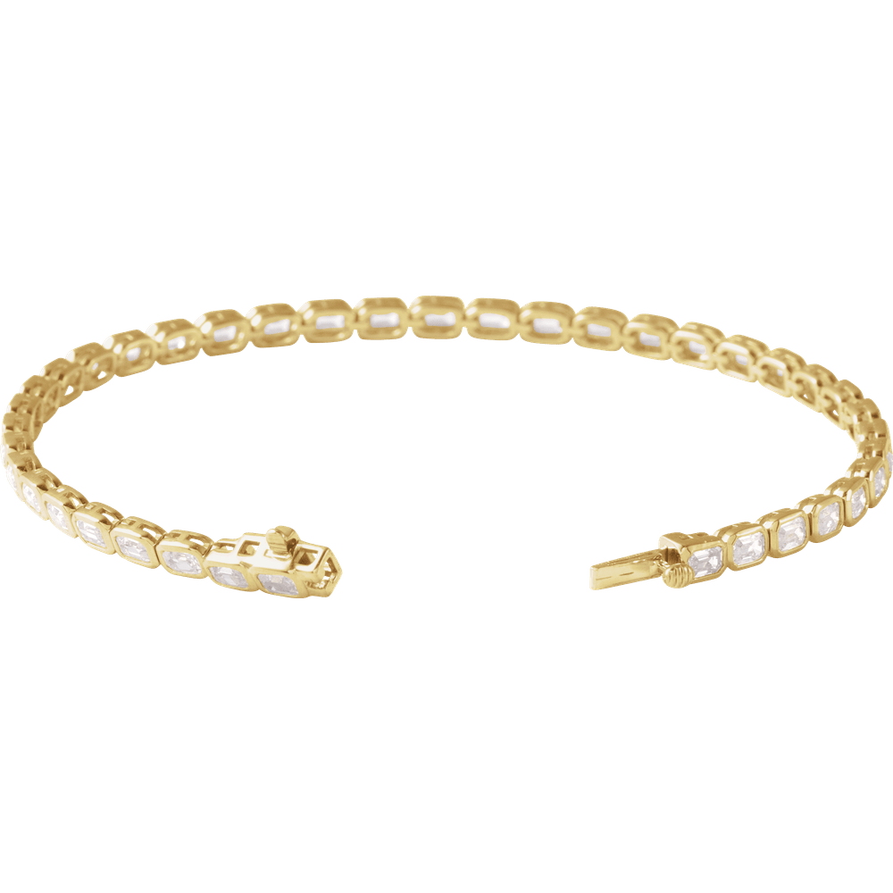 Ligne Précieuse Lab-Grown Diamond Tennis Bracelet 14k Gold