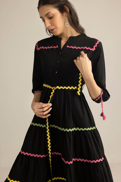 Carnival Sway Dress in Neon Dusk