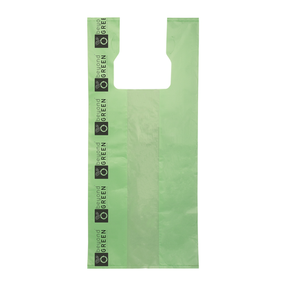 Large Green Cat Litter Bags – 10" x 20" with 7" Gusset & Handles – Made in USA