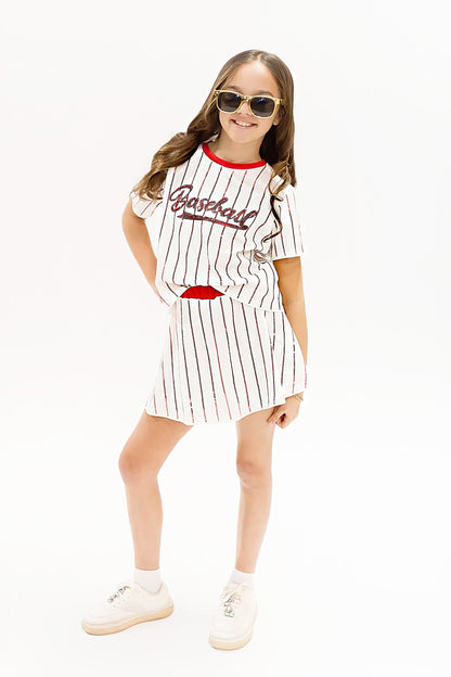 Baseball Red Striped Top