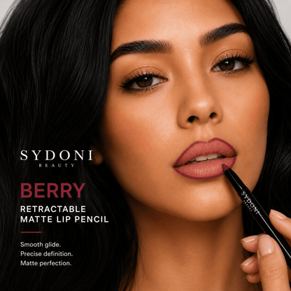 RETRACTABLE MATTE LIP PENCILS with SHEA BUTTER 9 Rich, Smudge‑Resistant Shades