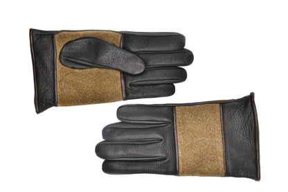 Mario Portolano Color Blocked Leather Slip On Gloves