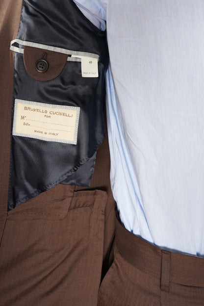 Brunello Cucinelli Pinstripe Cotton-Virgin Wool Suit