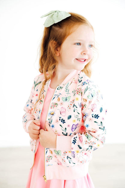 Butterfly Meadows Satin Jacket