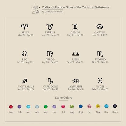 Lumière Birthstone Necklace Month & Zodiac Collection