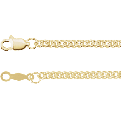 14K Gold-Filled Curb Chain Necklace, 2.25 mm