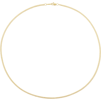 14K Gold-Filled Curb Chain Necklace, 2.25 mm