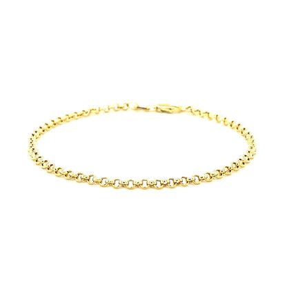 14k Yellow Gold Rolo Bracelet  (2.50 mm)
